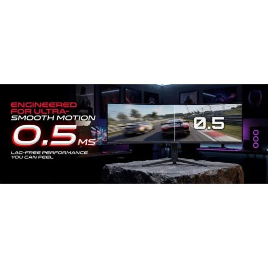 GAMEON Spectra Pro X Series 49" DQHD 120Hz MPRT 0.5ms HDMI 2.1 Fast VA Panel Curved Gaming Monitor 1500R 32:9 (Supports PS5) - Black